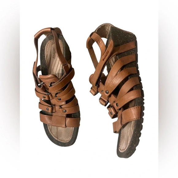 Teva Cabrillo Gladiator Wedge Sandals Women’s 7 Brown Leather - Picture 1 of 7